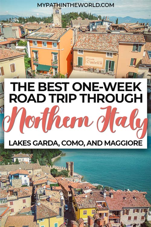 Looking for the perfect northern Italy road trip travel Itinerary? Read my one-week north Italy itinerary recommendation for the Italian lake district including beautiful places to visit, things to do in Lake Garda, things to do in Lake Como and Lake Maggiore, and travel tips