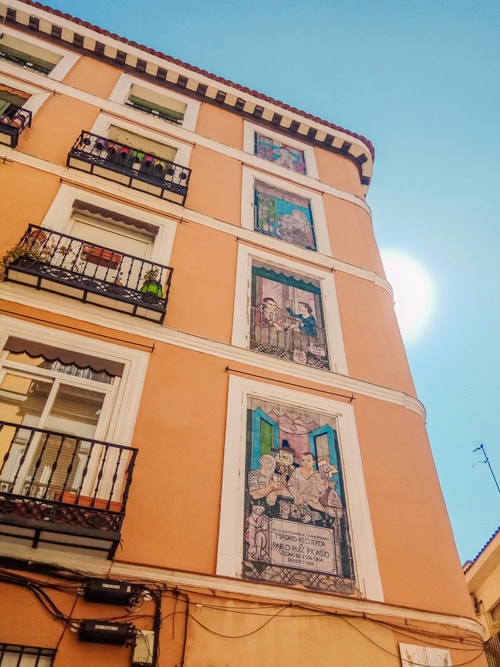 Tile art at Casa de Picasso in Madrid