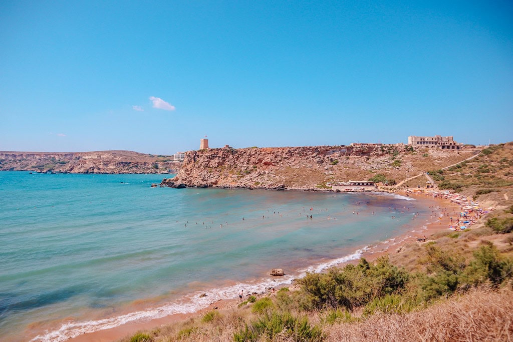 Riviera Beach in Malta from Above
