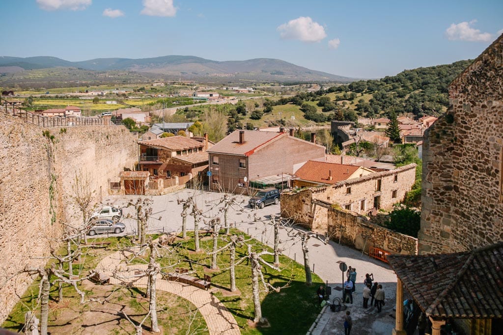 Views of the Spanish village Buitrago above from the town walls