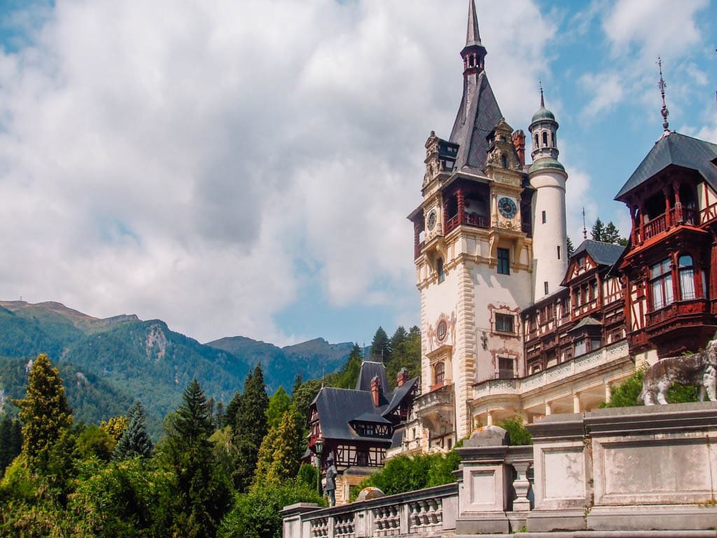facade of Peles Castle