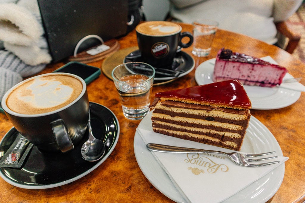 coffee and cakes in Marizan Museum abd Cafe of Szentendre in Hungary