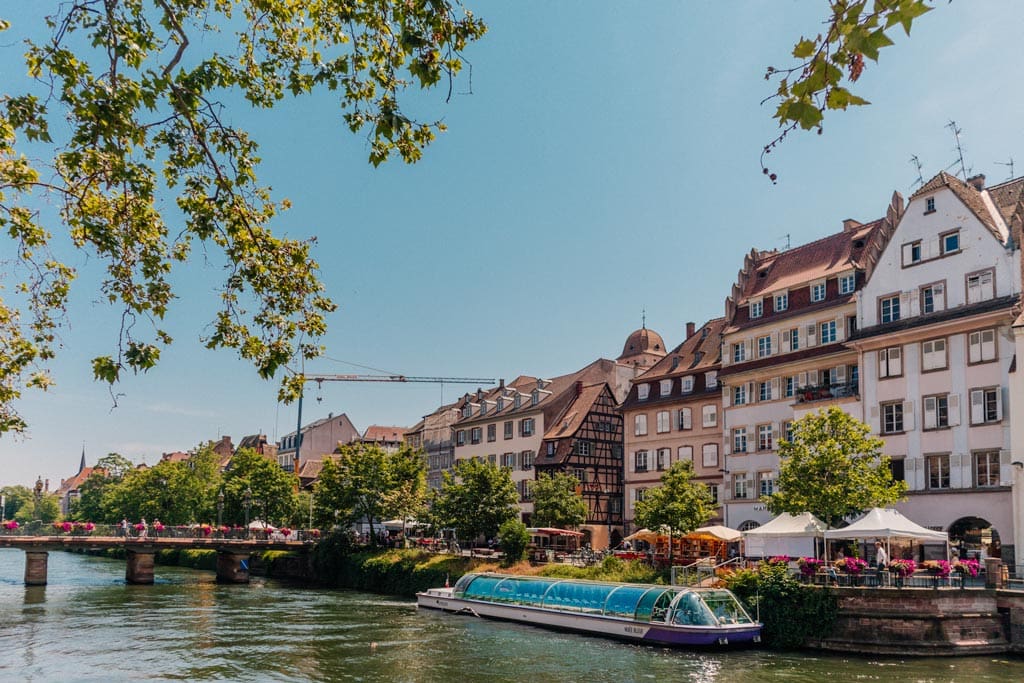 Houses and river of Strasbourg