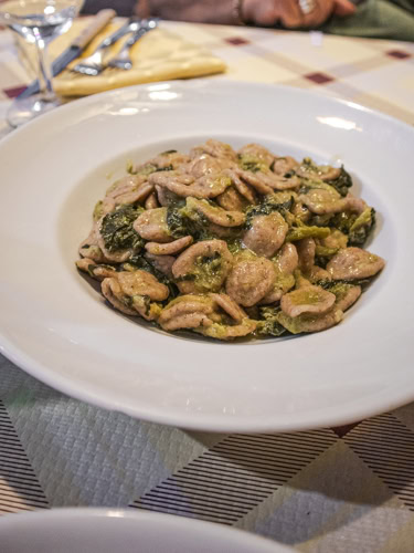 orecchiette alle cime di rapa in Lecce