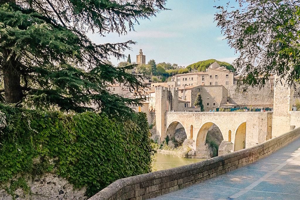Bridge and houses at the entrance of Besalu