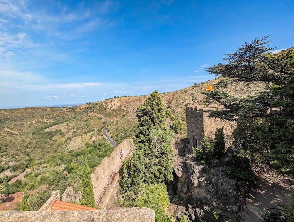Fortress and nature views from the castle in Castelnou