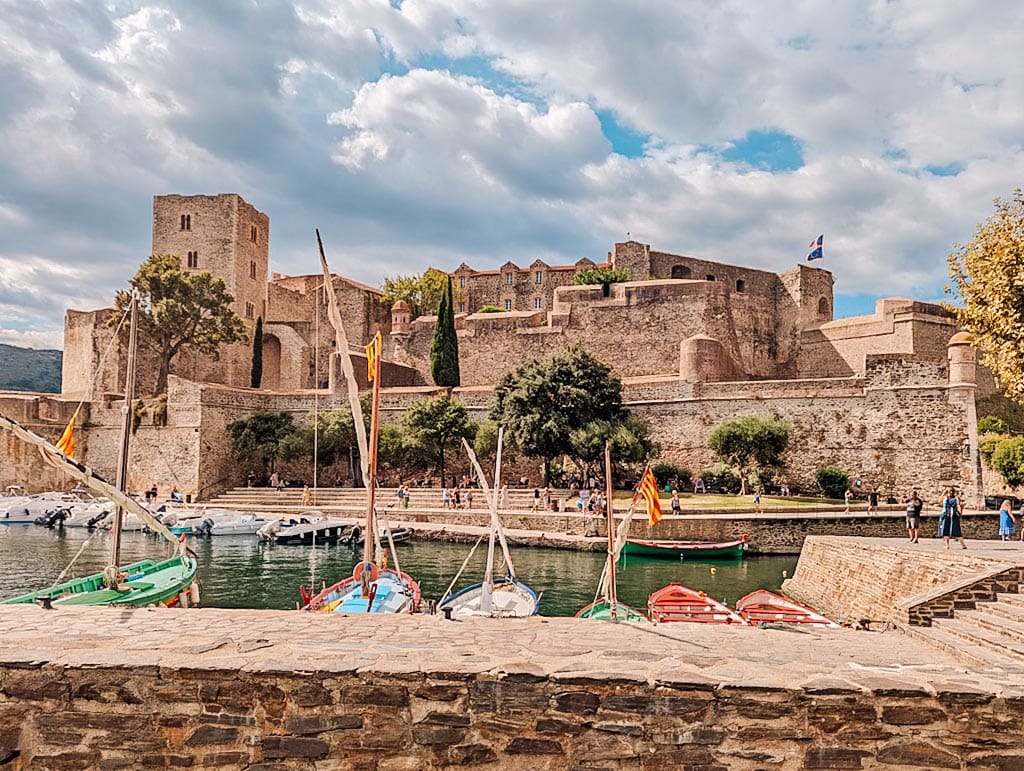 Exteriors of the fortress in Collioure