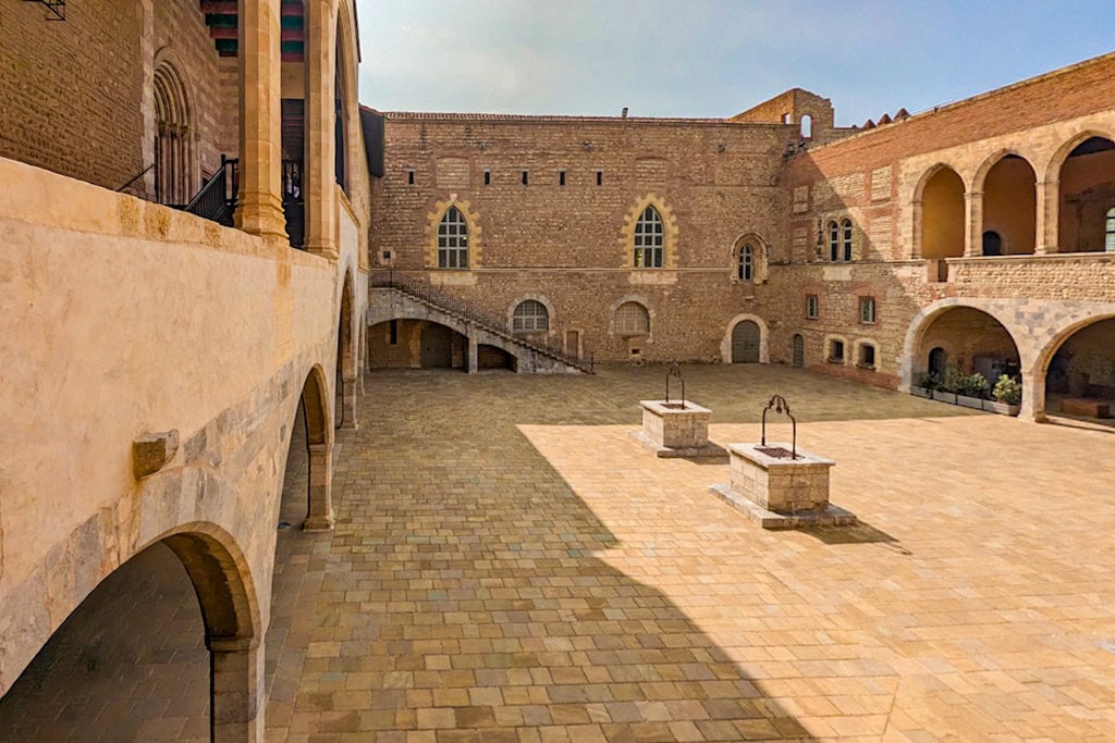 courtyard of a medieval building in Perpignan