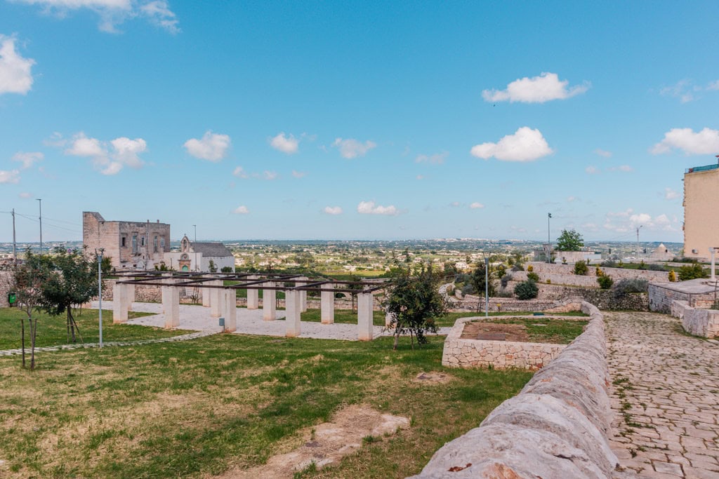 Countryside views from a park in Martina Franca